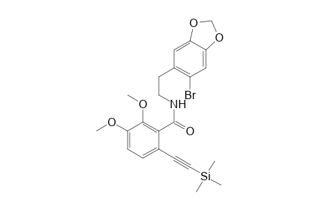 N-[2-(6-bromanyl-1,3-benzodioxol-5-yl)ethyl]-2,3-dimethoxy-6-(2-trimethylsilylethynyl)benzamide