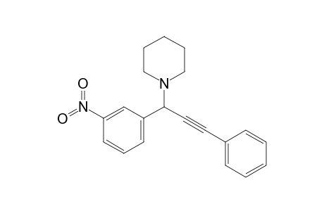 1-[1-(3-Nitrophenyl)-3-phenylprop-2-yn-1-yl]piperidine