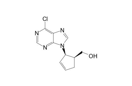 (+-)-cis-6-Chloro-9-[(2-hydroxymethyl)-4-cyclopentenyl]purine