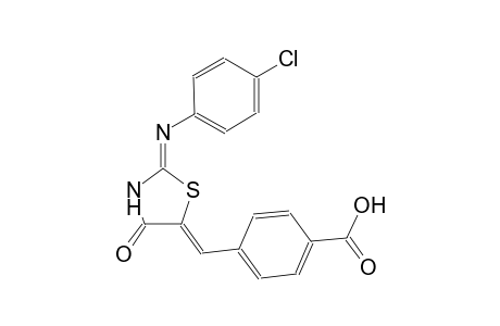 4-((Z)-{(2Z)-2-[(4-chlorophenyl)imino]-4-oxo-1,3-thiazolidin-5-ylidene}methyl)benzoic acid