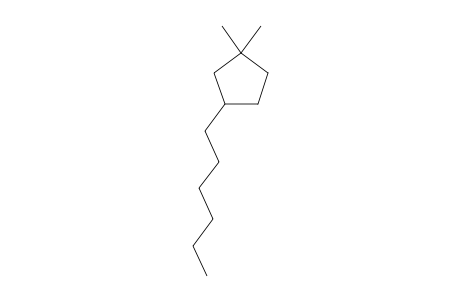 3-Hexyl-1,1-dimethylcyclopentane