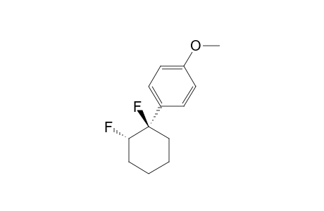 1-FLUORO-1-(4'-METHOXYPHENYL)-TRANS-2-FLUOROCYCLOHEXANE