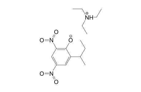 Phenol, 2-sec-butyl-4,6-dinitro-, compd. with triethylamine (1:1)