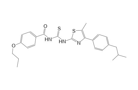N-[4-(4-isobutylphenyl)-5-methyl-1,3-thiazol-2-yl]-N'-(4-propoxybenzoyl)thiourea