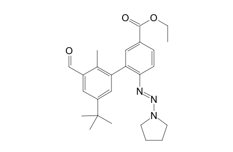 (E)-Ethyl 5'-(tert-butyl)-3'-formyl-2'-methyl-6-(pyrrolidin-1-yldiazenyl)-[1,1'-biphenyl]-3-carboxylate