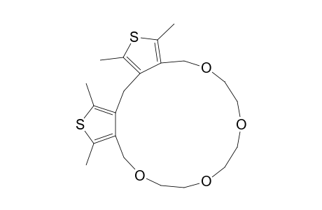 4,6,21,23-Tetramethyl-9,12,15,18-tetraoxa-5,22-dithiatricyclo[18.3.0.0(3,7)]tricosa-1(23),3,6,20-tetraene