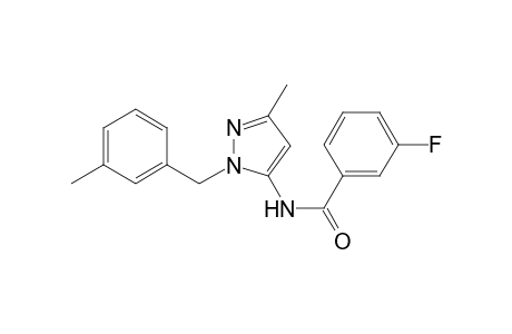 3-Fluoro-N-[3-methyl-1-(3-methylbenzyl)-1H-pyrazol-5-yl]benzamide
