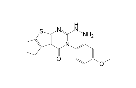 2-hydrazino-3-(4-methoxyphenyl)-3,5,6,7-tetrahydro-4H-cyclopenta[4,5]thieno[2,3-d]pyrimidin-4-one