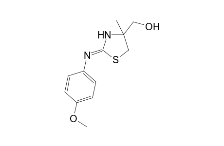 ((2Z)-2-[(4-Methoxyphenyl)imino]-4-methyl-1,3-thiazolidin-4-yl)methanol