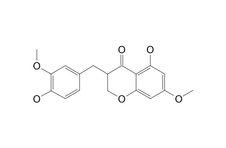 3-(4-HYDROXY-3-METHOXYBENZYL)-5-HYDROXY-7-METHOXYCHROMAN-4-ONE