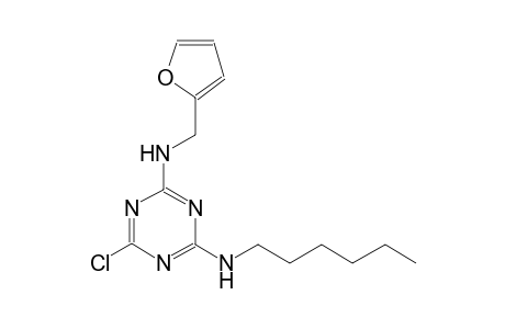 1,3,5-triazine-2,4-diamine, 6-chloro-N~2~-(2-furanylmethyl)-N~4~-hexyl-