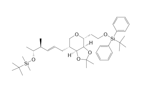 10,11-cis-[3aS-[3a.alpha.,4.alpha.,7a.alpha.,7.alpha.(2E,4S*,5R*)]]-tetrahydro-2,2-dimethyl-4-[2-[[(1,1-dimethylethyl)diphenylsilyl]oxy]ethyl]-7-[5-[[(1,1-dimethylethyl)dimethylsilyl]oxy]-4-methyl-2-hexenyl]-4H-1,3-dioxolo[4,5-c]pyran