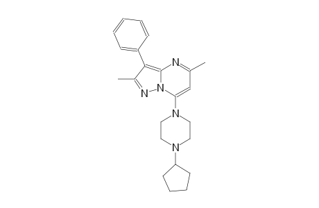 7-(4-cyclopentyl-1-piperazinyl)-2,5-dimethyl-3-phenylpyrazolo[1,5-a]pyrimidine