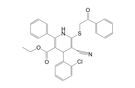 ethyl 4-(2-chlorophenyl)-5-cyano-6-[(2-oxo-2-phenylethyl)sulfanyl]-2-phenyl-1,4-dihydro-3-pyridinecarboxylate