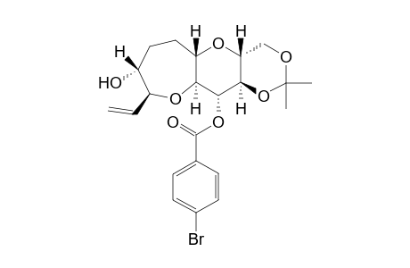 (4aR,5aS,8R,9S,10aS,11R,11aR)-11-(p-Bromobenzoyloxy)-4,4a,5a,6,7,8,9,10a,11,11a-decahydrooxepino[2',3':5,6]pyrano[3,2-d]-1.3-dioxin-8-ol