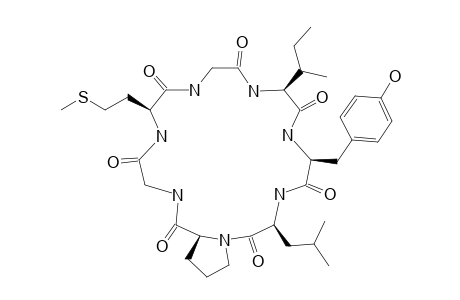 GLAUCACYCLOPEPTIDE-B;CYCLO-[PRO(1)-GLY(2)-MET(3)-GLY(4)-ILE(5)-TYR(6)-LEU(7)]