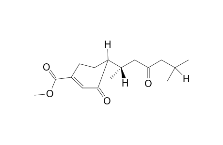 (-)-Oxojuvabionem [Methyl 4(R)-[1(S),5-dimethyl-3-oxohexyl]-3-oxo-1-cyclohexene-1-carboxylate]
