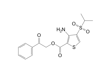 3-amino-4-(isopropylsulfonyl)-2-thiophenecarboxylic acid, phenacyl ester