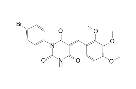 (5E)-1-(4-bromophenyl)-5-(2,3,4-trimethoxybenzylidene)-2,4,6(1H,3H,5H)-pyrimidinetrione
