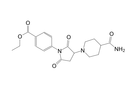 benzoic acid, 4-[3-[4-(aminocarbonyl)-1-piperidinyl]-2,5-dioxo-1-pyrrolidinyl]-, ethyl ester