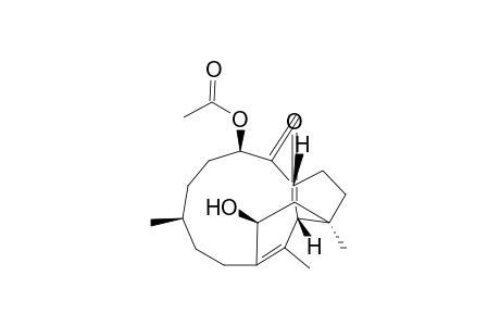 1,11-Ethanocyclopentacycloundecen-13-one, 5-(acetyloxy)-1,2,3,3a,4,5,6,7,8,9,10,12a-dodecahydro-14-hydroxy-1,8, 12-trimethyl-4-methylene-, [1S-(1R*,3aS*,5S*,8S*,12aR*,14S*)]-