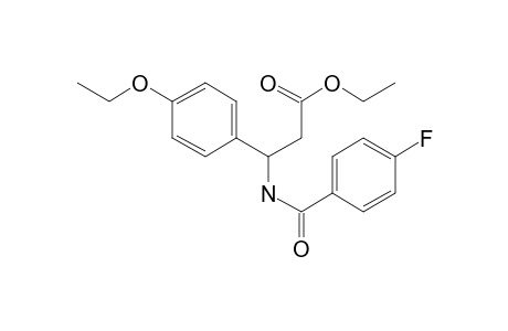 Propionic acid, 3-(4-ethoxyphenyl)-3-(4-fluorobenzoylamino)-, ethyl ester