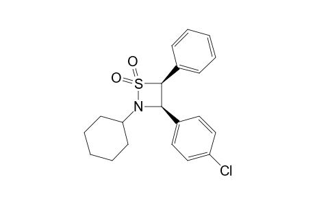 cis-2-Cyclohexyl-3-(4-chlorophenyl)-4-phenyl-1,2-thiazetizine 1,1-dioxide
