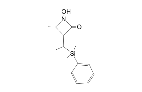 N-Hydroxy-(3RS,4SR)-4-methyl-3-[(RS)-1-dimethyl(phenyl)silylethyl]azetidin-2-one