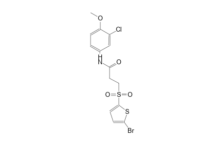 3-[(5-bromo-2-thienyl)sulfonyl]-N-(3-chloro-4-methoxyphenyl)propanamide