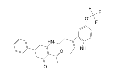 2-Cyclohexen-1-one, 2-acetyl-3-[[2-[2-methyl-5-(trifluoromethoxy)-1H-indol-3-yl]ethyl]amino]-5-phenyl-