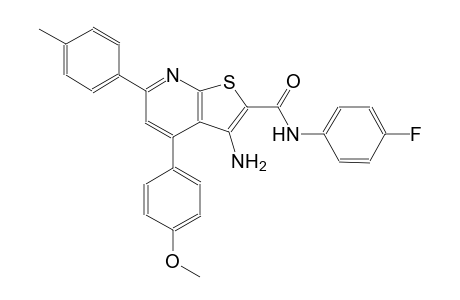 3-amino-N-(4-fluorophenyl)-4-(4-methoxyphenyl)-6-(4-methylphenyl)thieno[2,3-b]pyridine-2-carboxamide