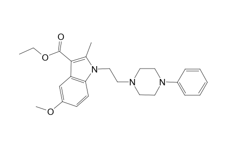 5-Methoxy-2-methyl-1-[2-(4-phenyl-1-piperazinyl)ethyl]-3-indolecarboxylic acid ethyl ester