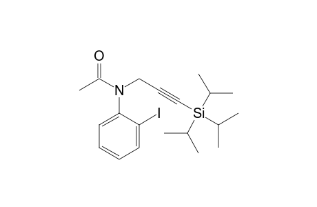 N-(2'-Iodophenyl)-N-[3"-(triisopropylsilyl)prop-2"-yn-1"-yl]-acetamide