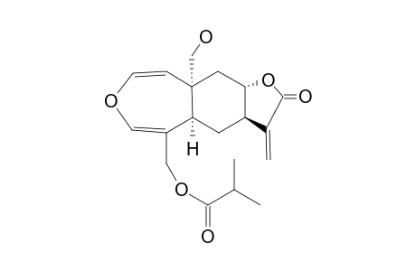 (5S*,7R*,8S*,10S*)-ELEMA-1,3,11(13)-TRIEN-12,8-OLIDE,2,3-EPOXY-14-HYDROXY-15-ISOBUTANOYLOXY