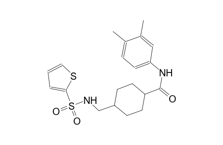 N-(3,4-dimethylphenyl)-4-{[(2-thienylsulfonyl)amino]methyl}cyclohexanecarboxamide
