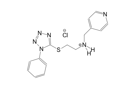 4-pyridinemethanaminium, N-[2-[(1-phenyl-1H-tetrazol-5-yl)thio]ethyl]-, chloride