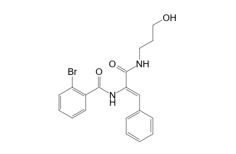 2-Bromanyl-N-[(Z)-3-oxidanylidene-3-(3-oxidanylpropylamino)-1-phenyl-prop-1-en-2-yl]benzamide