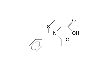 2(R)-Phenyl-3-acetyl-1,3-thiazolidine-4(R)-carboxylic acid