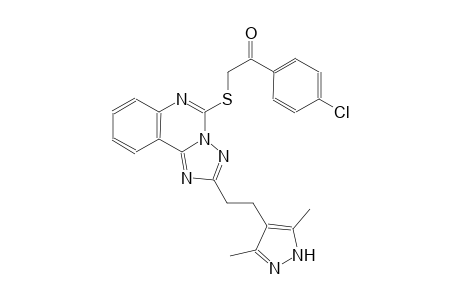 ethanone, 1-(4-chlorophenyl)-2-[[2-[2-(3,5-dimethyl-1H-pyrazol-4-yl)ethyl][1,2,4]triazolo[1,5-c]quinazolin-5-yl]thio]-