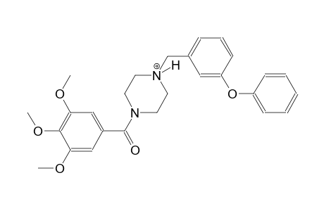 1-(3-phenoxybenzyl)-4-(3,4,5-trimethoxybenzoyl)piperazin-1-ium