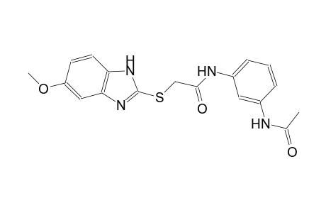 N-[3-(acetylamino)phenyl]-2-[(5-methoxy-1H-benzimidazol-2-yl)sulfanyl]acetamide