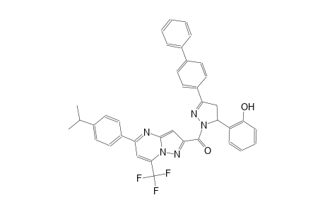 2-(3-[1,1'-biphenyl]-4-yl-1-{[5-(4-isopropylphenyl)-7-(trifluoromethyl)pyrazolo[1,5-a]pyrimidin-2-yl]carbonyl}-4,5-dihydro-1H-pyrazol-5-yl)phenol