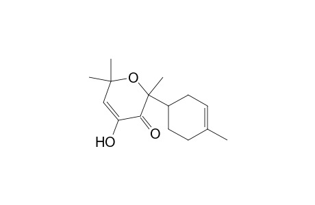 2H-Pyran-3(6H)-one, 4-hydroxy-2,6,6-trimethyl-2-(4-methyl-3-cyclohexen-1-yl)-