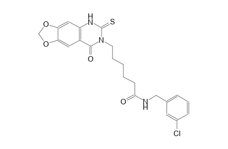 [1,3]dioxolo[4,5-g]quinazoline-7-hexanamide, N-[(3-chlorophenyl)methyl]-5,6,7,8-tetrahydro-8-oxo-6-thioxo-