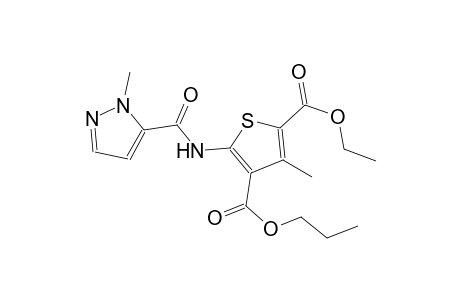 2-ethyl 4-propyl 3-methyl-5-{[(1-methyl-1H-pyrazol-5-yl)carbonyl]amino}-2,4-thiophenedicarboxylate