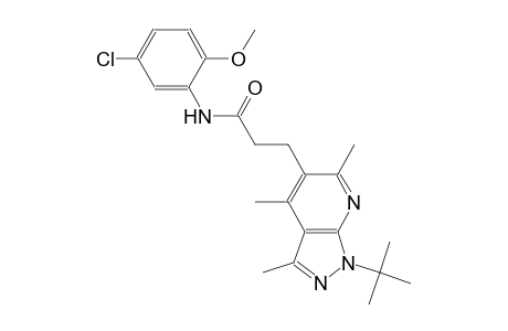 1H-pyrazolo[3,4-b]pyridine-5-propanamide, N-(5-chloro-2-methoxyphenyl)-1-(1,1-dimethylethyl)-3,4,6-trimethyl-