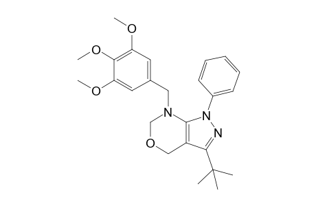 3-tert-Butyl-7-(3,4,5-trimethoxybenzyl)-1-phenyl-1,4,6,7-tetrahydropyrazolo[3,4-d][1,3]oxazine