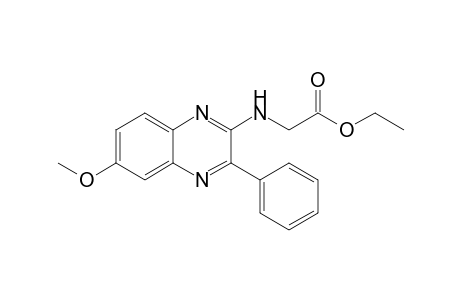 2-[(6-methoxy-3-phenyl-2-quinoxalinyl)amino]acetic acid ethyl ester