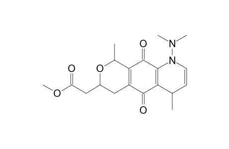 Methyl [9-(dimethylamino)-3,4,5,6,9,10-hexahydro-1,6-dimethyl-5,10-dioxo-1H-9-azanaphtho[2,3-c]pyran-3-yl]-acetate