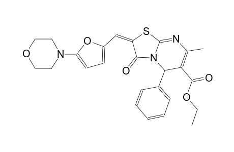 ethyl (2E)-7-methyl-2-{[5-(4-morpholinyl)-2-furyl]methylene}-3-oxo-5-phenyl-2,3-dihydro-5H-[1,3]thiazolo[3,2-a]pyrimidine-6-carboxylate